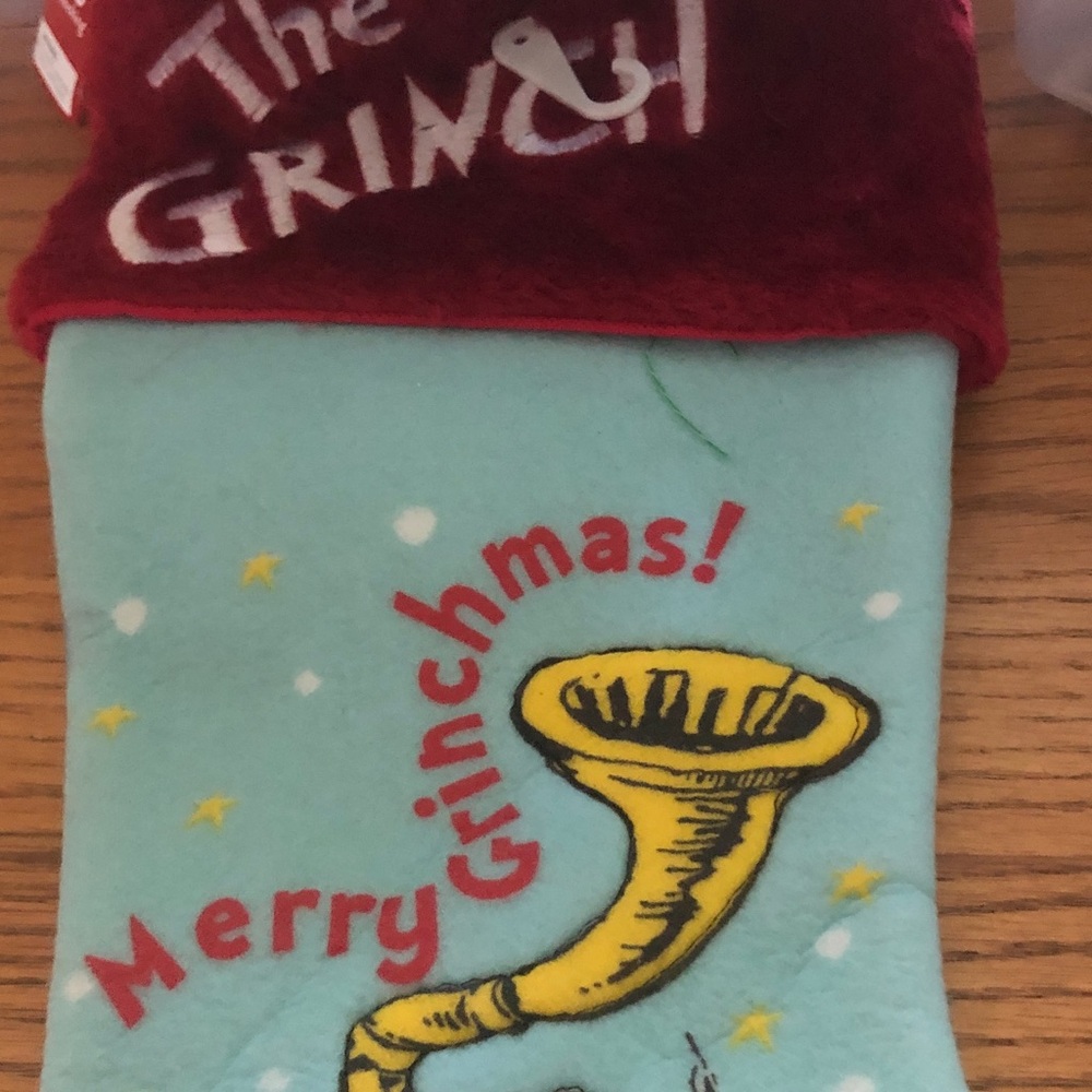 The Grinch Holiday Stocking - Aqua & Red
